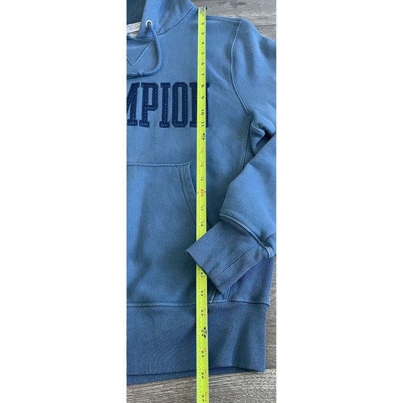 Champion Reverse Weave Men’s Small Blue Spell Out Hoodie Sweatshirt Pullover - Picture 5 of 7